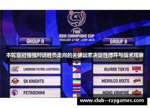 本轮亚冠强强对话胜负走向的关键因素决定性博弈与战术观察